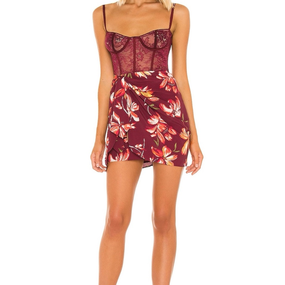 Katie May, Man Whisperer Dress in Bordeaux/Nude
